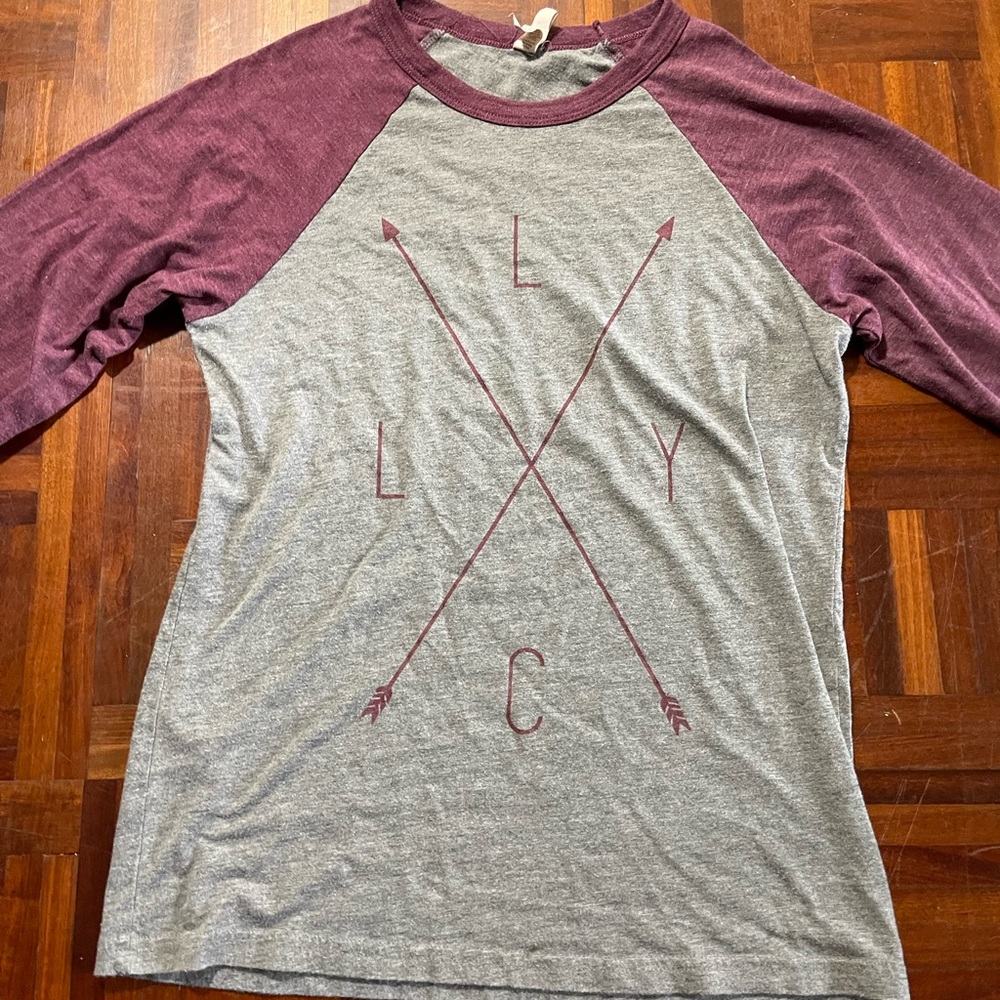 Gray and Purple Raglan Tee